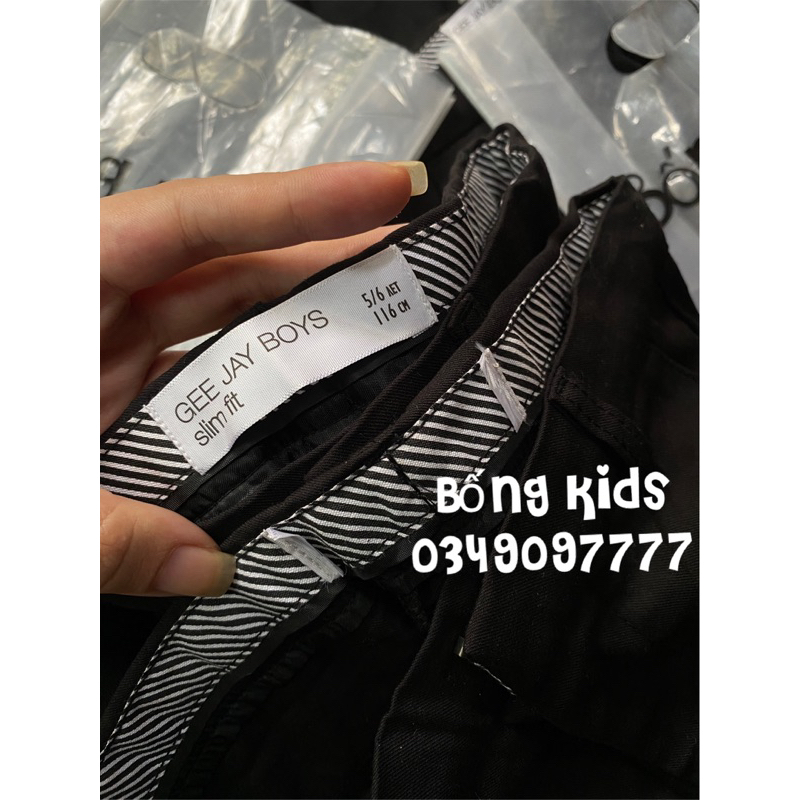 Quần Vải Kaki Bé Trai Đen GÊ