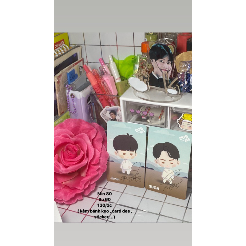 Suga , Jimin card chibi
