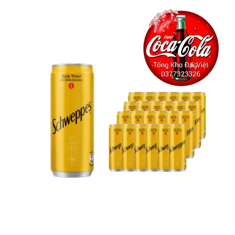 Nước tonic Schweppes 24x330ml- đồ pha chế