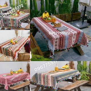 (sale 50%)  Khăn trải bàn Vải thổ cẩm dệt sợi hàng đẹp loại 1