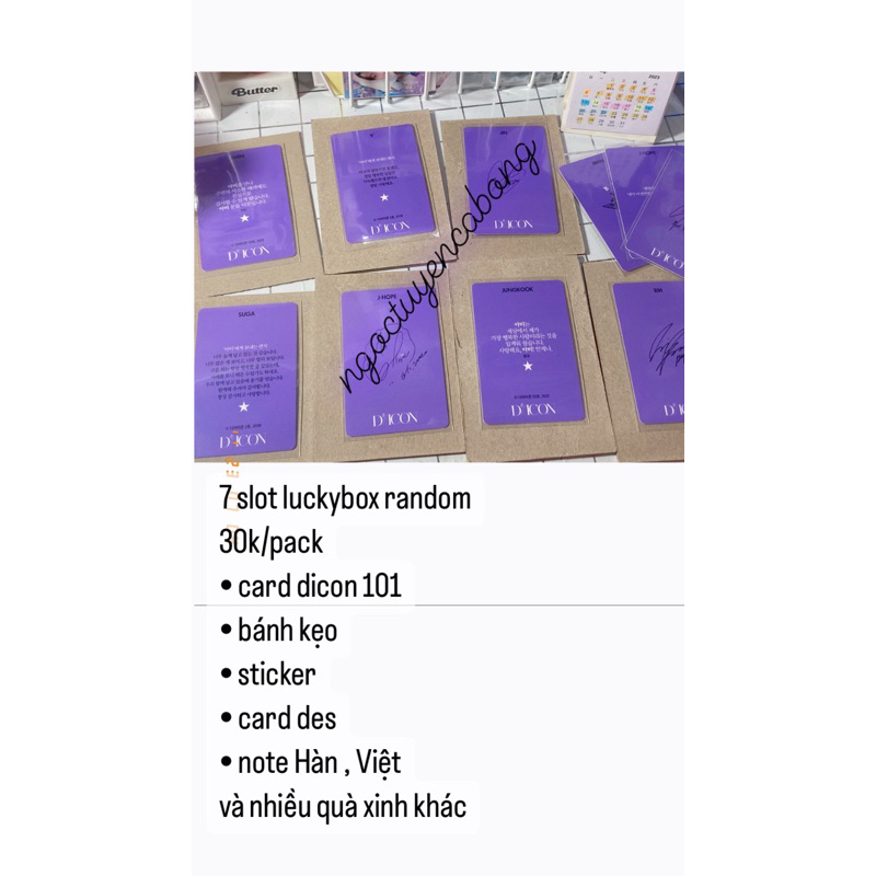 lucky box random , dicon 101,102