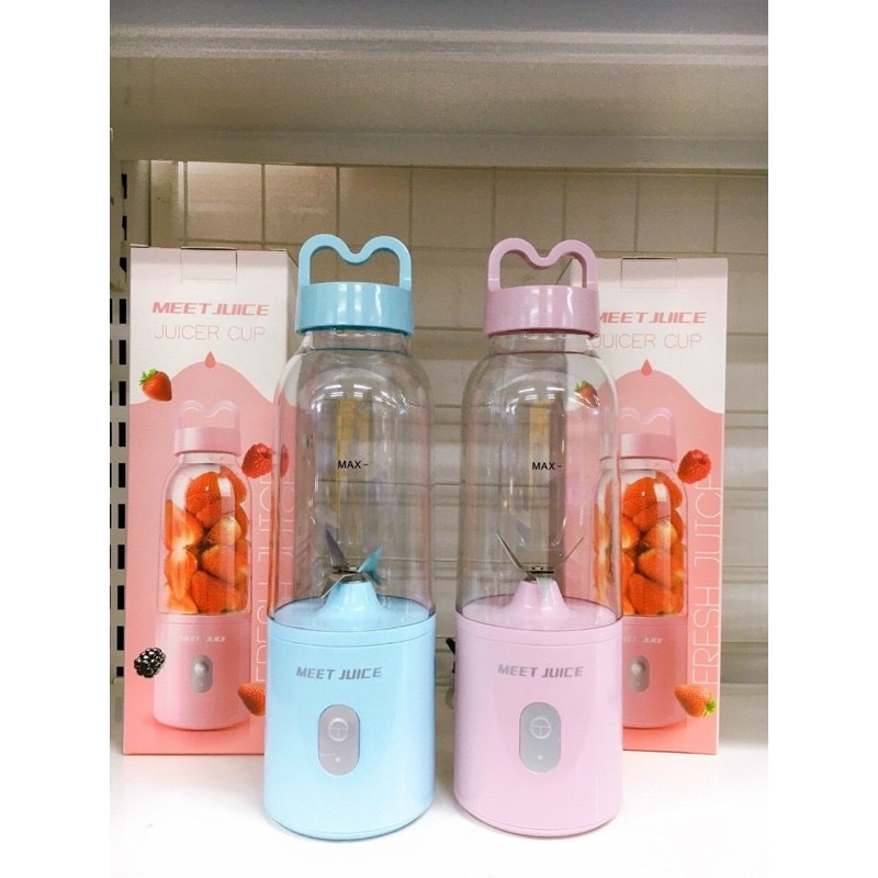 Máy Xay Sinh Tố Mini Đa Năng Cầm Tay Meet Juice - Xay cực nhanh 9s, cao cấp, an toàn - BH 12 Tháng