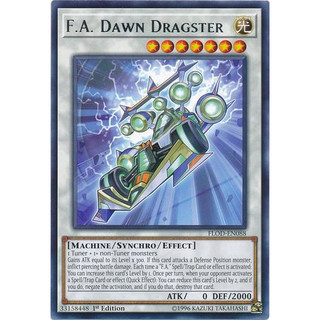 Lá bài thẻ bài Yugioh F.A. Dawn Dragster - Rare - Tặng bọc bài nhựa bảo quản