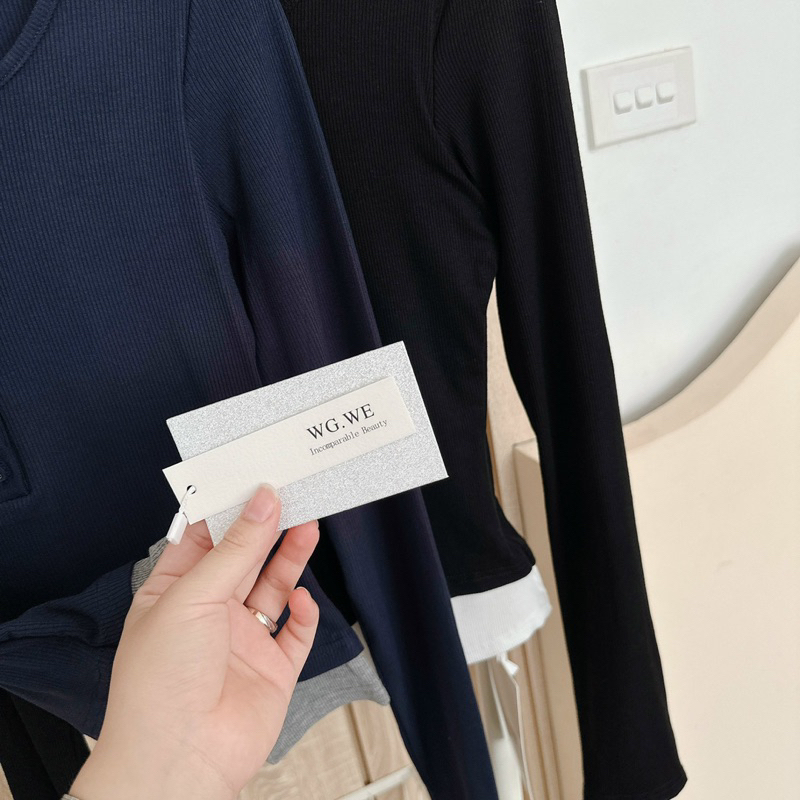 Áo thun dài tay mix màu baczic xinh hàng QC -SinNa