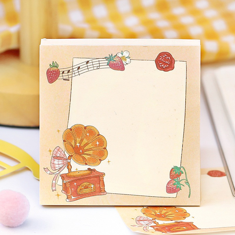 Giấy Note Giấy Ghi Chú Card Lover 100 Tờ Hoạ Tiết Dâu Tây 2023