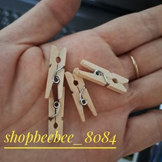 Set 10 kẹp gỗ trơn mini trang trí treo ảnh