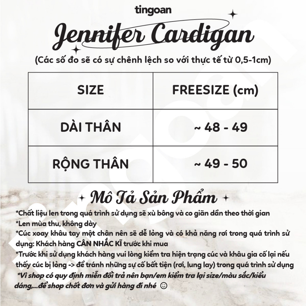 TINGOAN® - Áo len xù cardigan 4 túi đen viền đen JENNIFER CARDIGAN/BL TRƠN