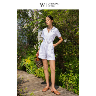 Jumpsuit cổ vest kèm belt - yv le & co