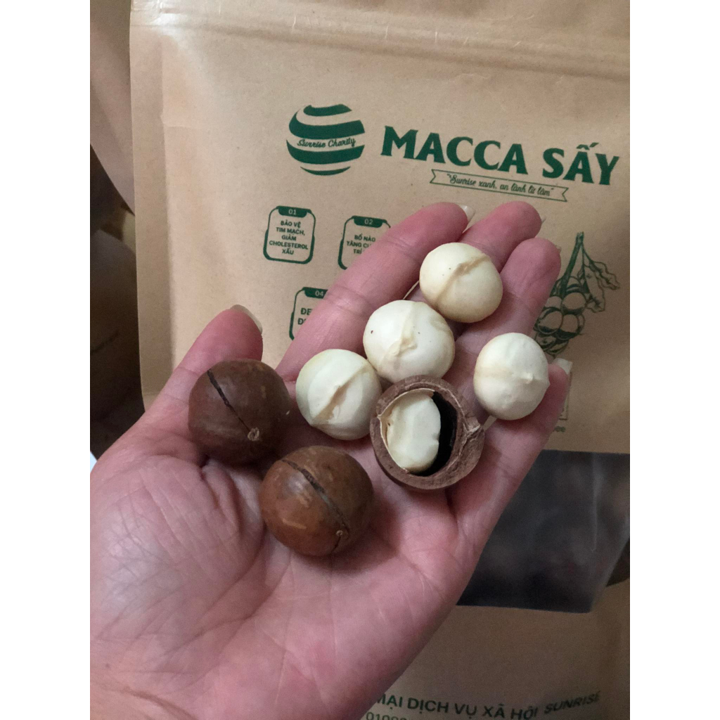Macca Sấy nứt 500g, size lớn