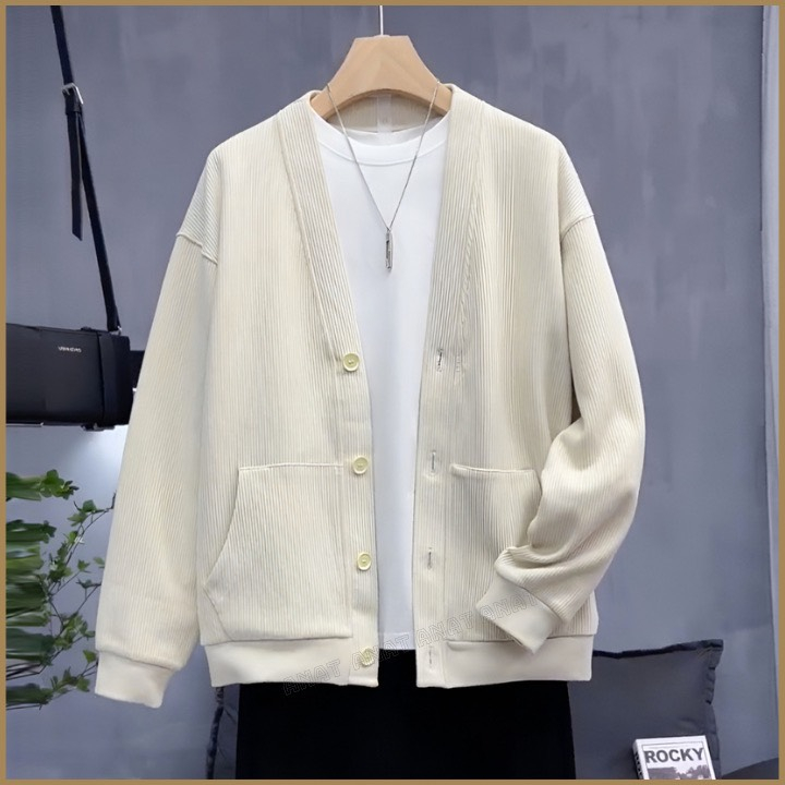 Áo Khoác Cadigan Len Unisex nam nữ đều mặc được Phong Cách Hàn Quốc chất liệu len tố ong mềm mịn, dày dặn
