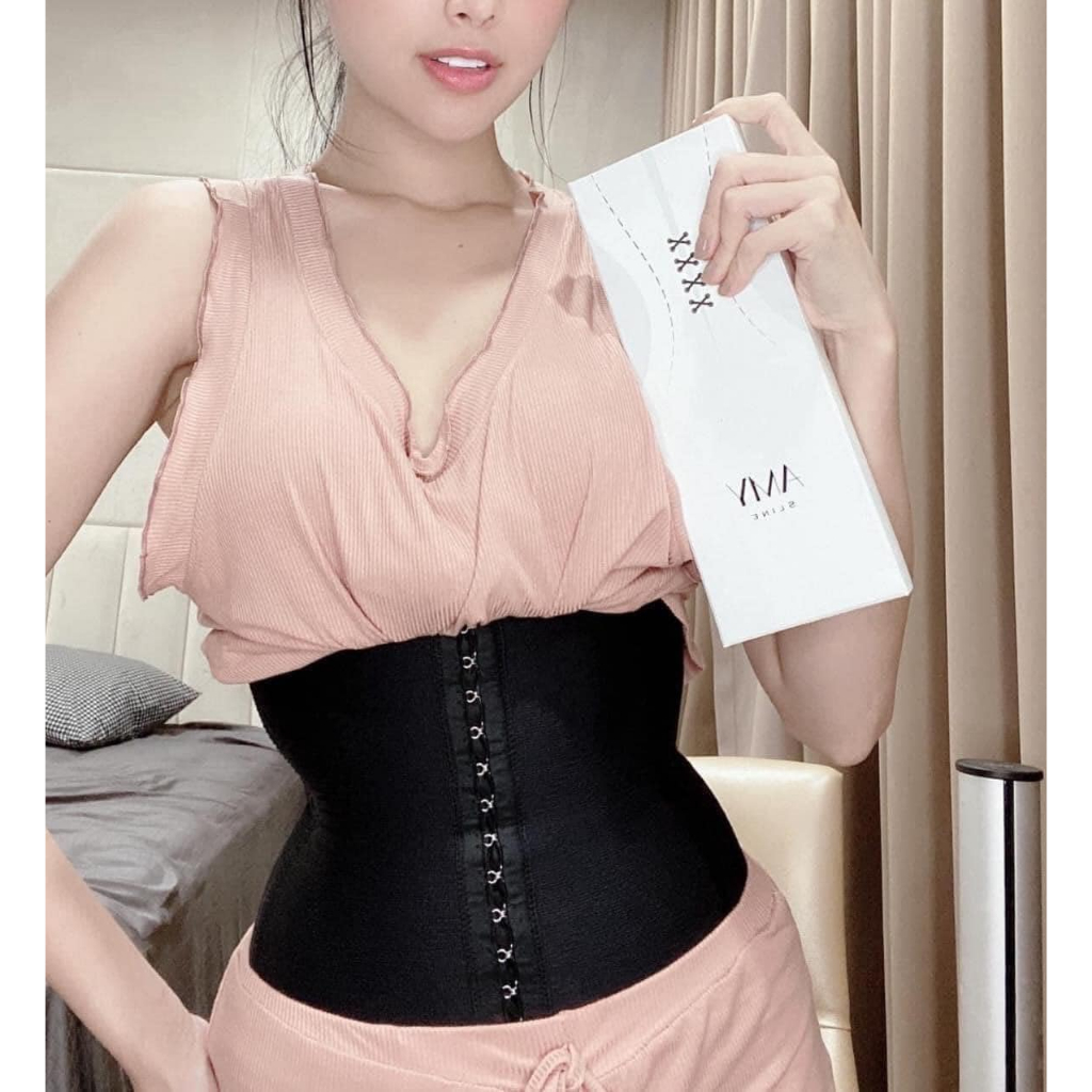 Đai Nịt Bụng Giảm Mỡ Amy Sline 8 Xương 28cm Không Hộp