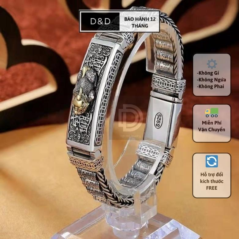 Lắc tay nam nữ D&D Phong Thủy Tỳ Hưu cầu Tài Lộc, chống gió độc và vận khí đen đủi Bạc Thái