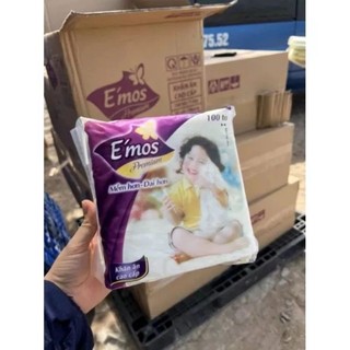 Khăn giấy ăn emo's túi 100 tờ siêu dai, mềm mịn khổ lớn