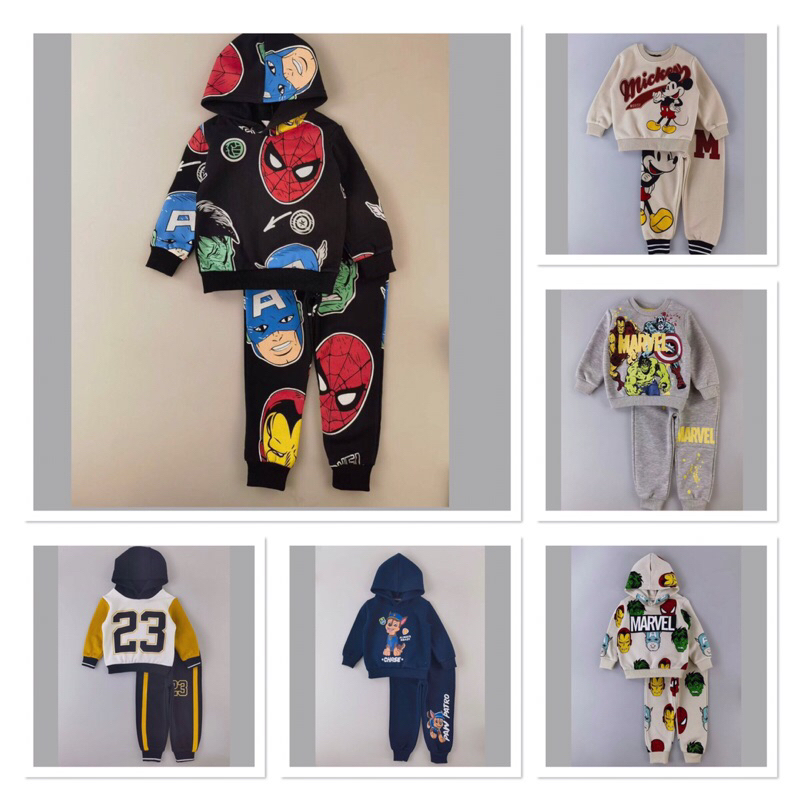 Bộ nỉ bé trai 10-22kg, inb mình gửi thêm mẫu ạ