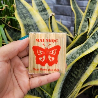 1 gói nhỏ tăm tre vệ sinh răng miệng tăm bướm cao cấp mai ngọc