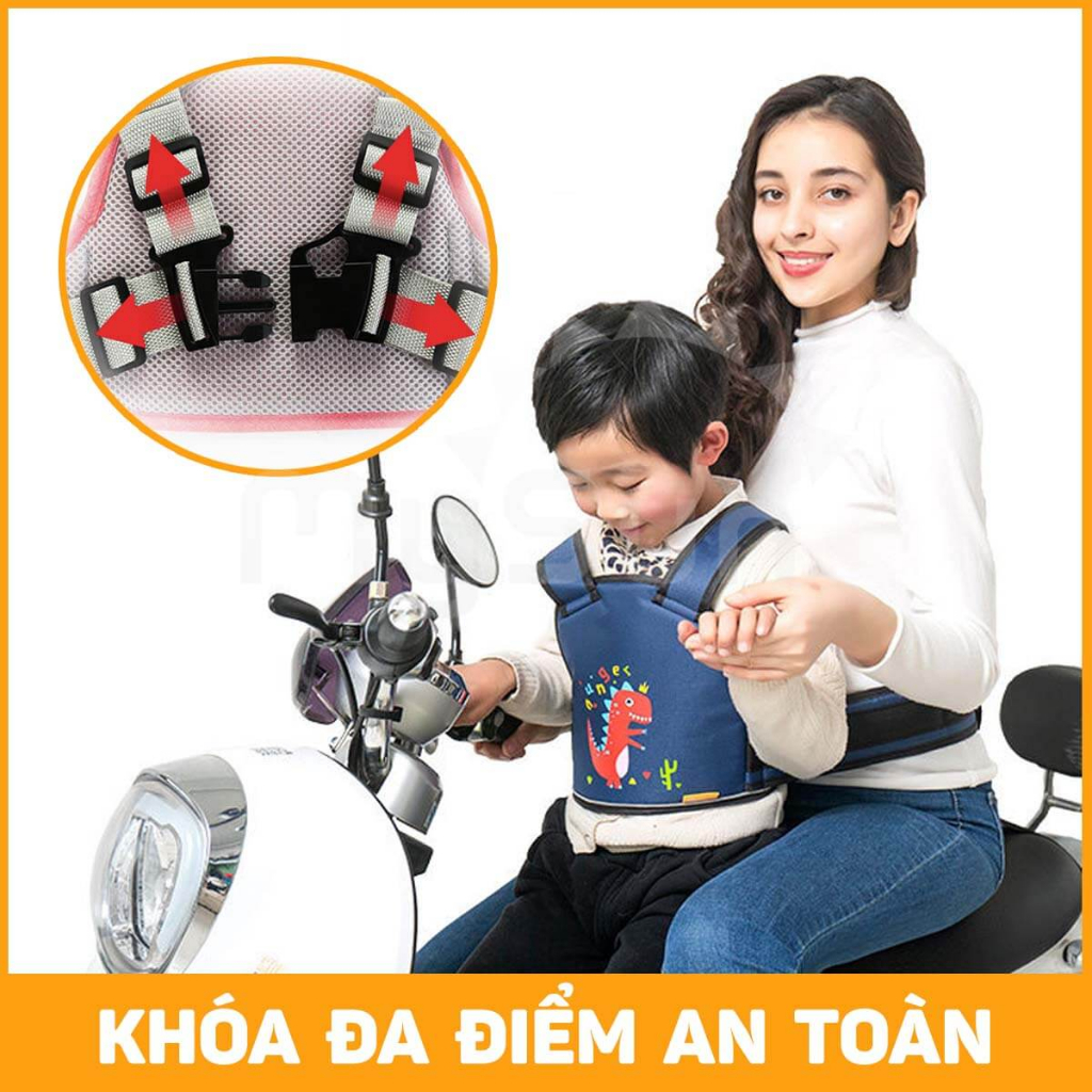 Đai Xe Máy Bảo Vệ An Toàn Cho Bé 1-10 Tuổi