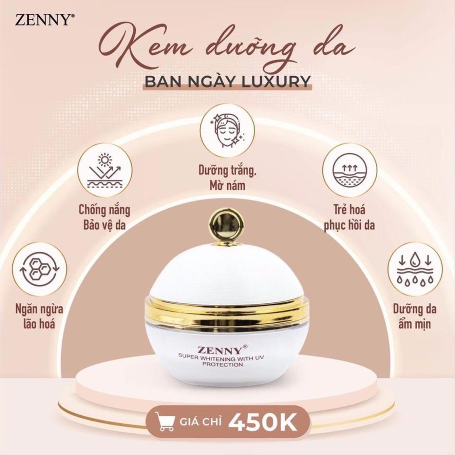 Combo Kem ngăn ngừa sạm nám, tàn nhang, mun, ZENNY LUXURY chống lão hoá, Giúp da trắng sáng, mịn màng