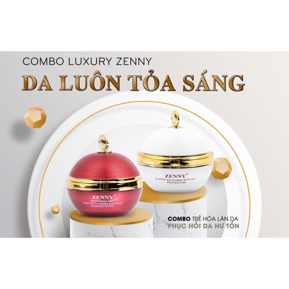 Combo Kem ngăn ngừa sạm nám, tàn nhang, mun, ZENNY LUXURY chống lão hoá, Giúp da trắng sáng, mịn màng