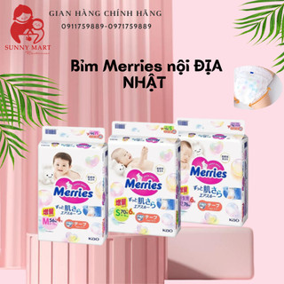 Bỉm dán / quần Merries nội địa cộng miếng size NB96/S88/M68/M64/L58/L50/XL44/XXL28
