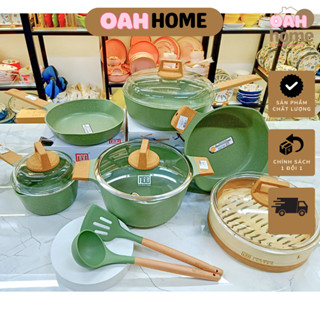 Bộ nồi chảo màu xanh mint MGC siêu xinh xắn