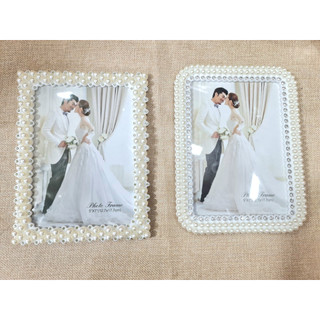 Khung ảnh để bàn - trang trí bàn cưới đính hạt 13x18