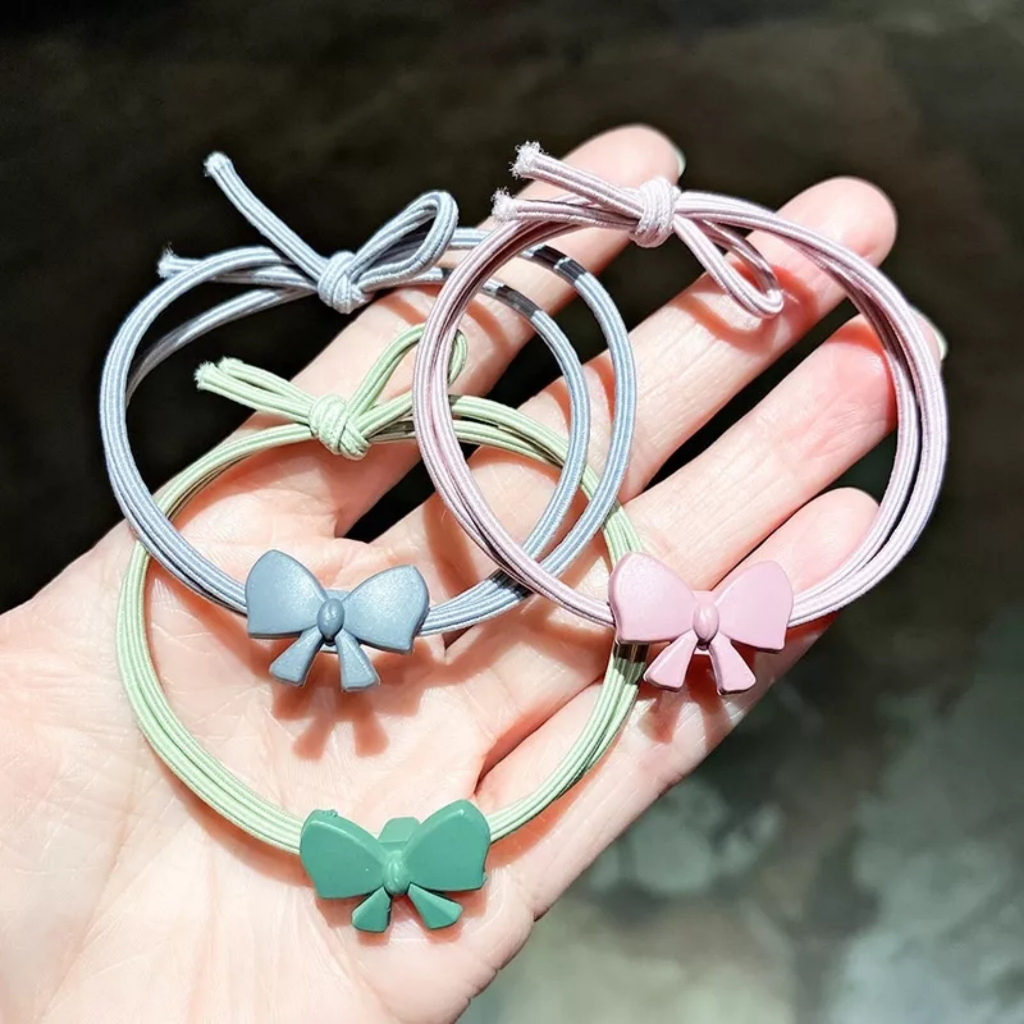 1 Dây Cột Tóc Nơ Nhí Ngẫu Nhiên Dễ Thương Cute Xinh Xẻo Cho Các Nàng