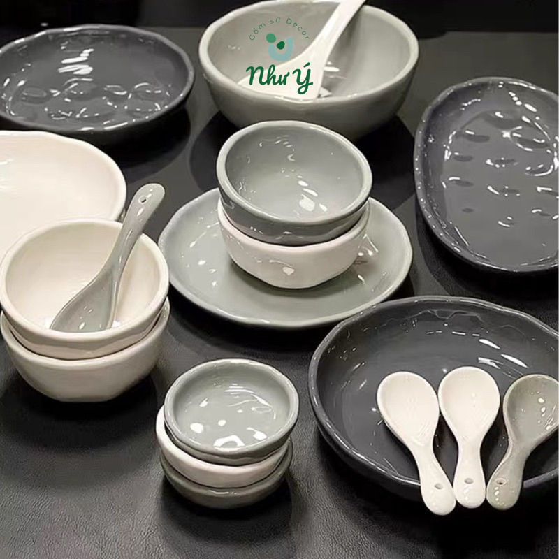 Bộ bát đĩa sứ Hiện Đại phong cách Bắc Âu - Bộ Chén đĩa sứ an toàn sức khoẻ