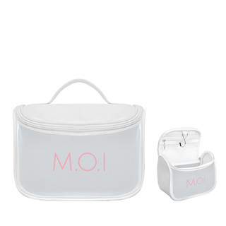 Túi Make Up M.O.I trắng đựng nhiều đồ