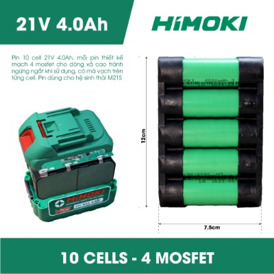 Máy Siết bulong Himoki 650N HM-IW650N Không Chổi Than - chân pin phổ thông lõi đồng 100%