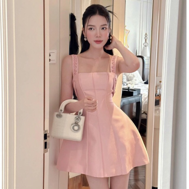 JENNYCLOSET- Đầm 2S nữ đan tết tafta sang chảnh , Váy 2S thiết kế cao cấp mặc đi dự tiệc