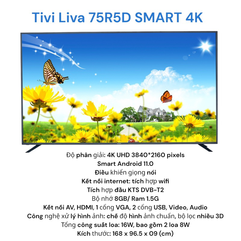 Tivi Liva 75R5D SMART 4K