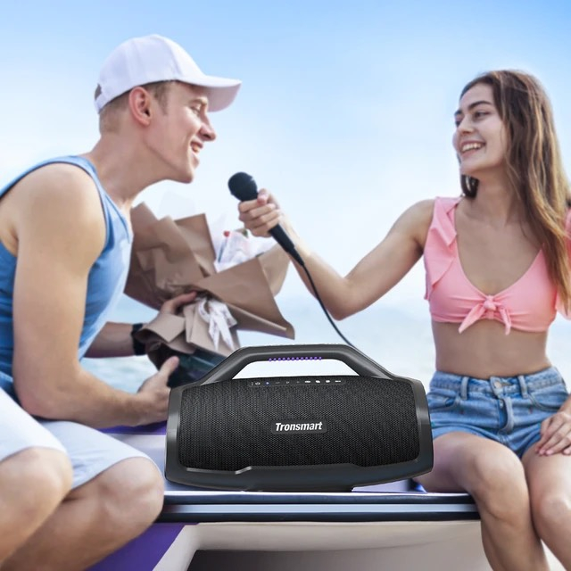 Loa Karaoke Bluetooth 5.3 Tronsmart Bang Max Cong Suất 130W, Tích Hợp Cổng Cắm Micro Hát Karaoke, Kháng Nước IPX6