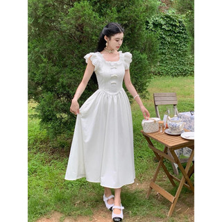 đầm xòe tay cánh tiên cổ vuông viền ren  ( thời trang vicky.g anitagreen) N923