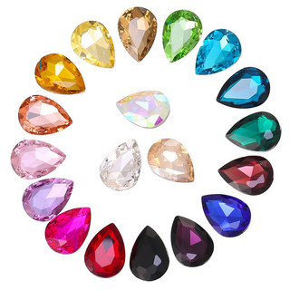10gr hạt đá nhựa hình giọt nước (mắt công) 10x15mm trang trí oản, làm đồ handmade, phụ kiện may mặc DIY