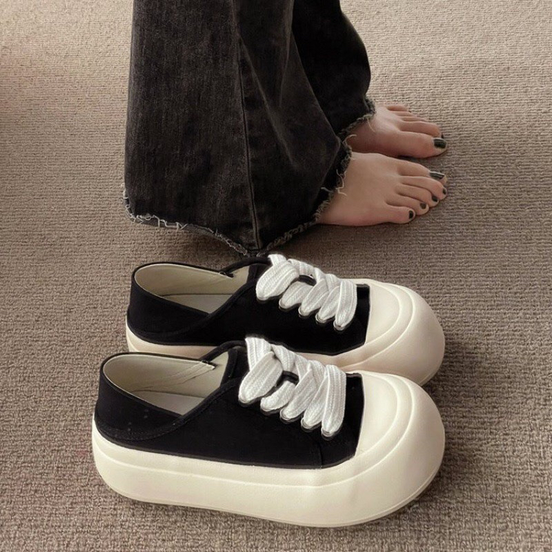 GIÀY BÁNH MÌ ĐẾ CAO 4CM MŨI TRÒN MÃ 335