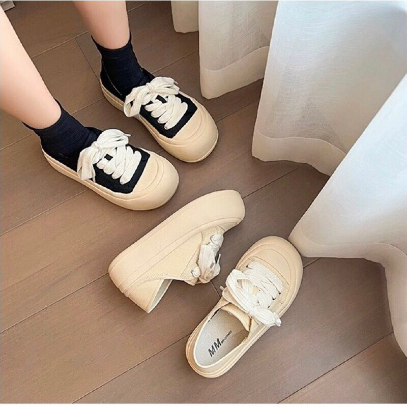 GIÀY BÁNH MÌ ĐẾ CAO 4CM MŨI TRÒN MÃ 335