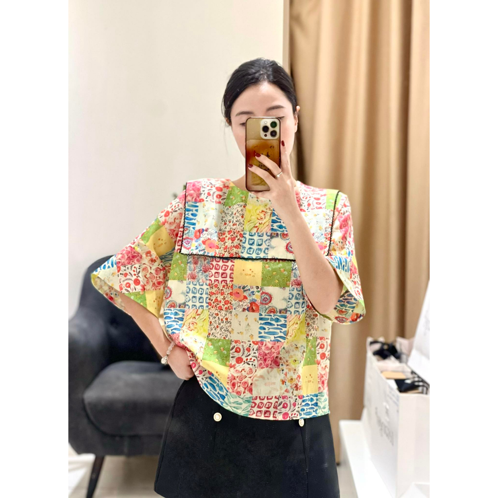 Áo 𝐋’𝐄́𝐓𝐑𝐀𝐍𝐆𝐄𝐑 Zimmer Họa Tiết Ô Vuông