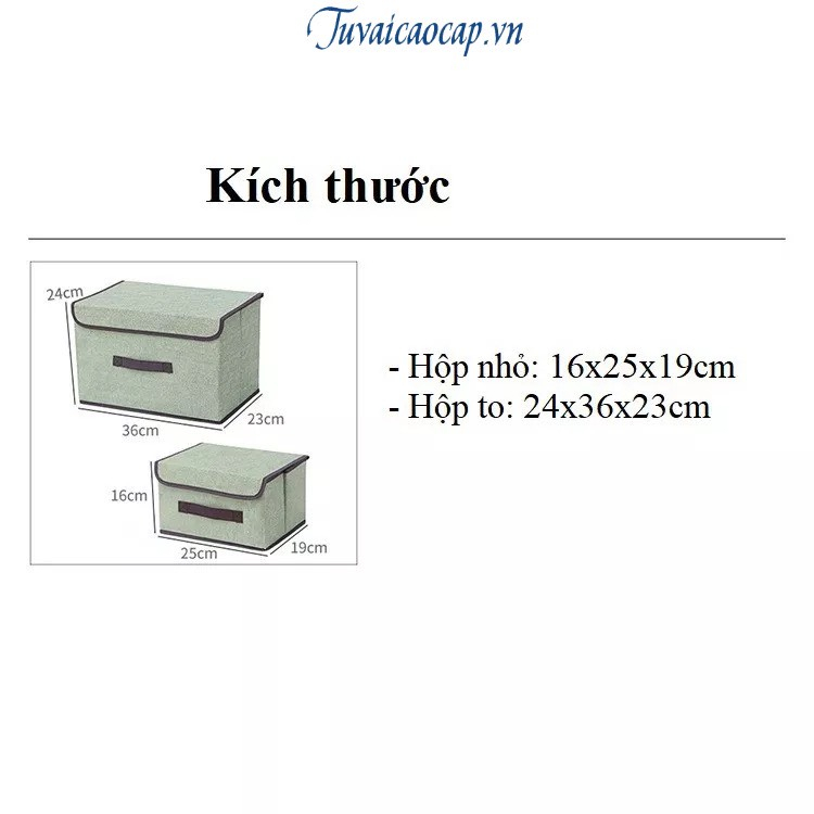 Hộp vải đựng quần áo có nắphộp tủ đựng đồ đa năng bằng vải không dệt dễ xếp cất chứa đồ đạc đồ lót gọn gàng hơn