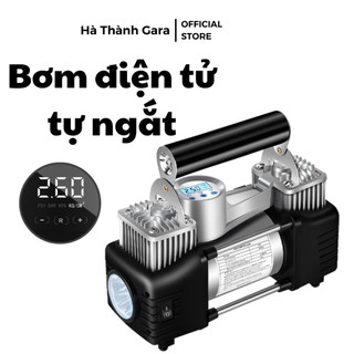 Bơm lốp xe ô tô xe máy 2 xilanh 12V đồng hồ điện tử tự ngắt chính hãng SUITU máy nén khi ô tô đi đường dài đi phượt