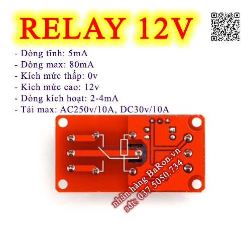 Modul relay 12V 2500w High/Low có chức năng bảo vệ chống chập cháy ngược