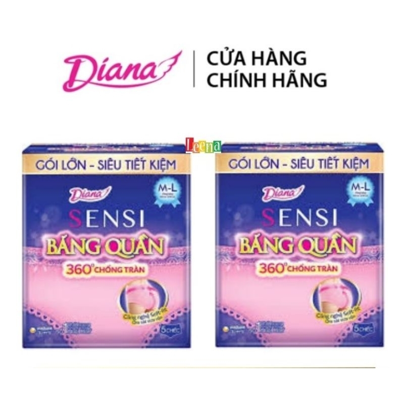 Combo 2 gói băng vệ sinh Diana dạng quần 5chiếc/gói