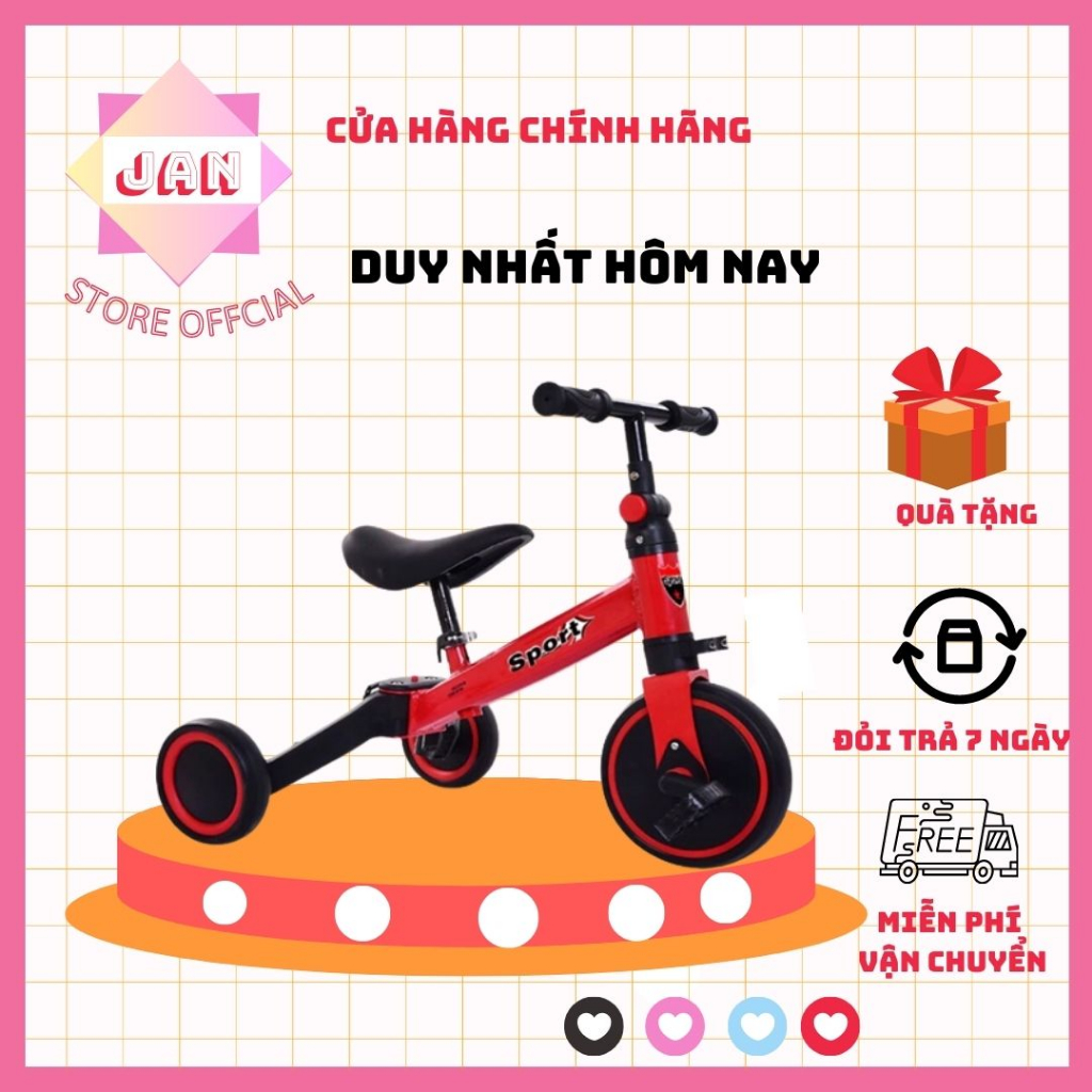Xe đạp ba bánh đa năng kiêm xe chòi chân Happy baby& SPORT xe thăng bằng cho bé