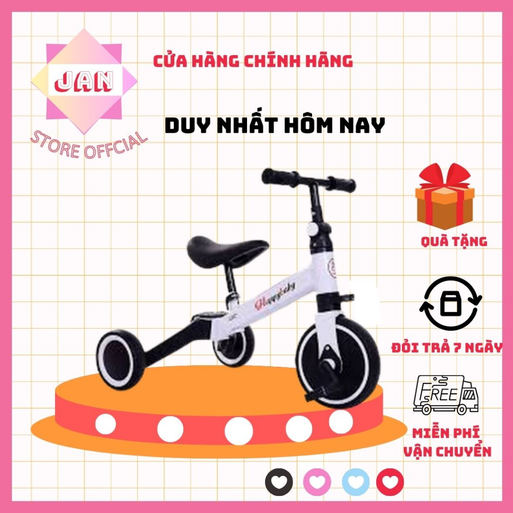 Xe đạp ba bánh đa năng kiêm xe chòi chân Happy baby& SPORT xe thăng bằng cho bé