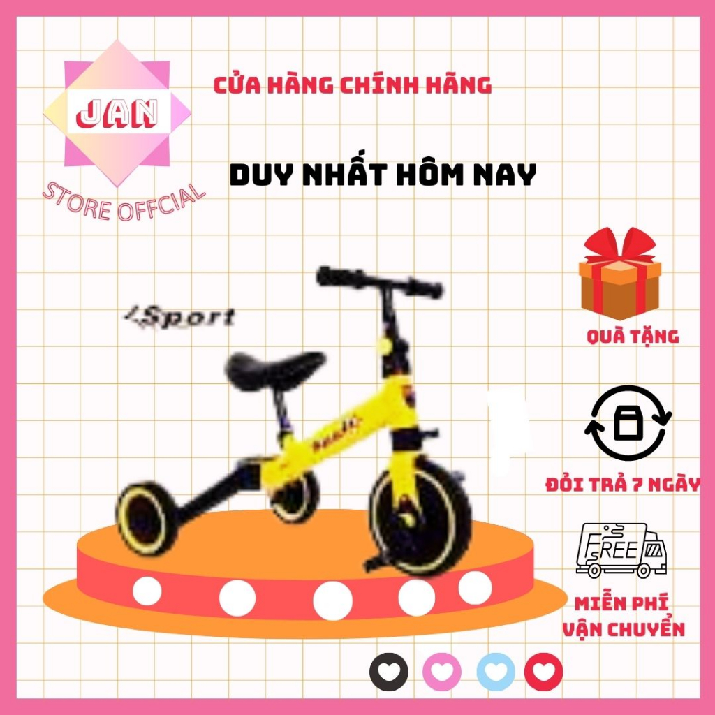 Xe đạp ba bánh đa năng kiêm xe chòi chân Happy baby& SPORT xe thăng bằng cho bé