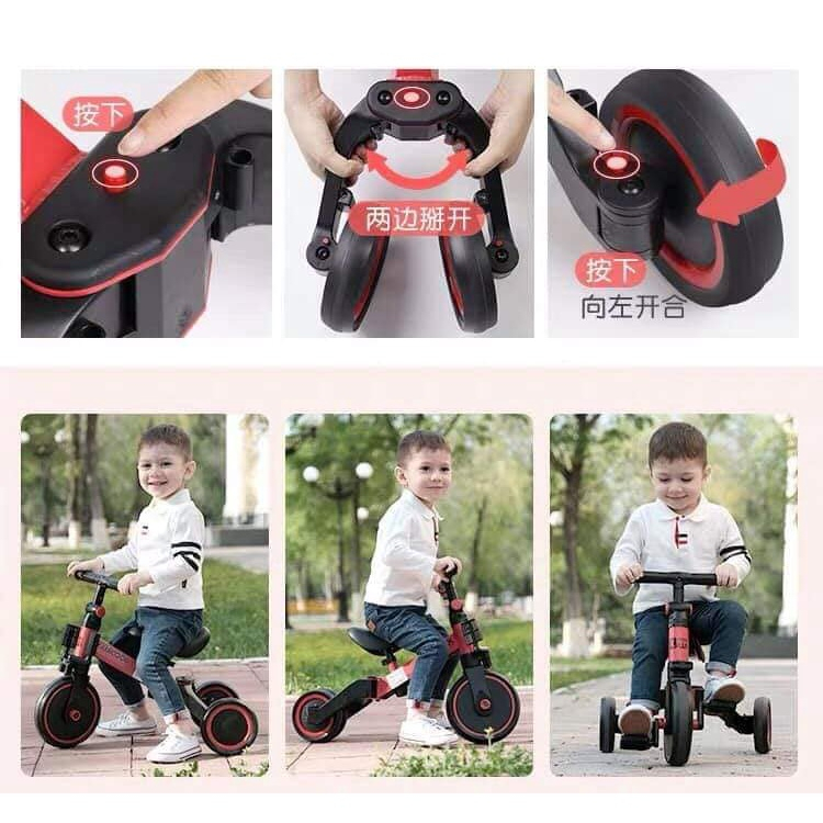 Xe đạp ba bánh đa năng kiêm xe chòi chân Happy baby& SPORT xe thăng bằng cho bé
