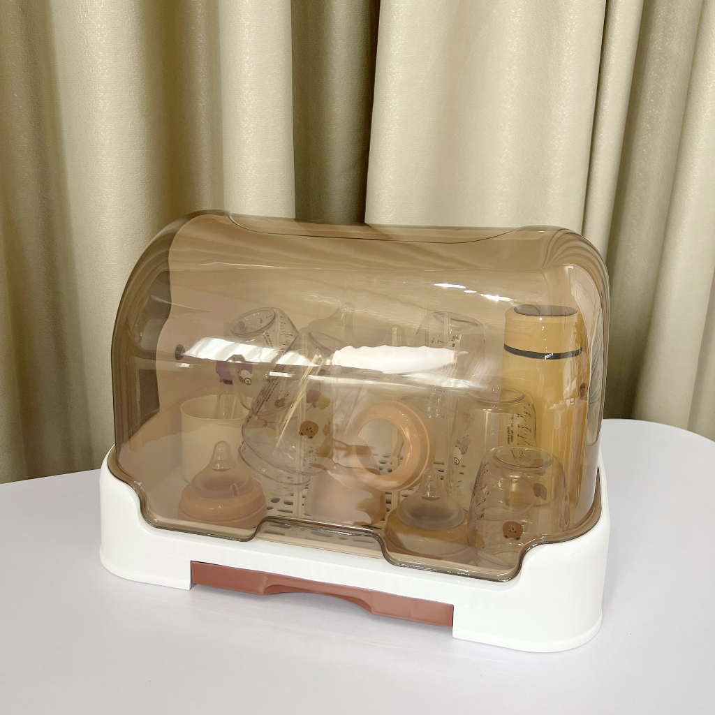 Giá Úp Bình Sữa Đồ Dùng Có Nắp Đậy Storage Box TGM TOBÉ HOLLA Cao Cấp Tiện Lợi Khay Úp Bình Sữa Cho Bé