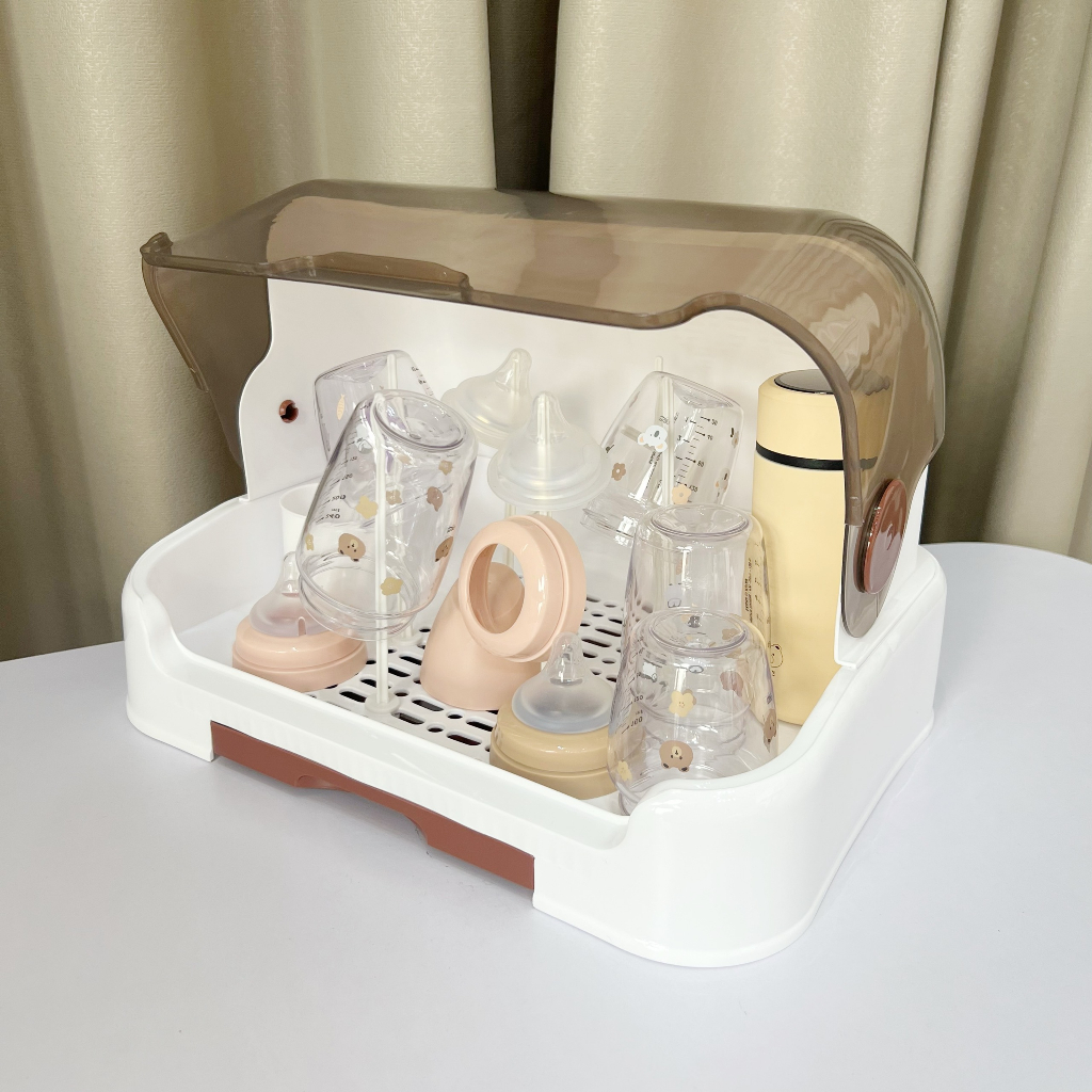 Giá Úp Bình Sữa Đồ Dùng Có Nắp Đậy Storage Box TGM TOBÉ HOLLA Cao Cấp Tiện Lợi Khay Úp Bình Sữa Cho Bé