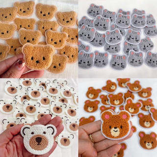 Miếng thêu hình gấu thỏ khủng long siêu iu may vào yếm,mũ,quần áo / logo gấu / tag gấu / sticker gấu