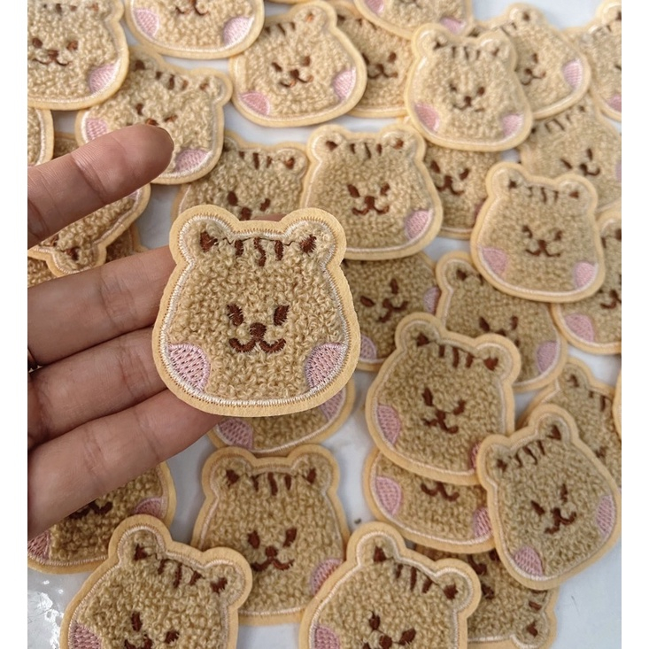 Miếng thêu hình gấu thỏ khủng long siêu iu may vào yếm,mũ,quần áo / logo gấu / tag gấu / sticker gấu
