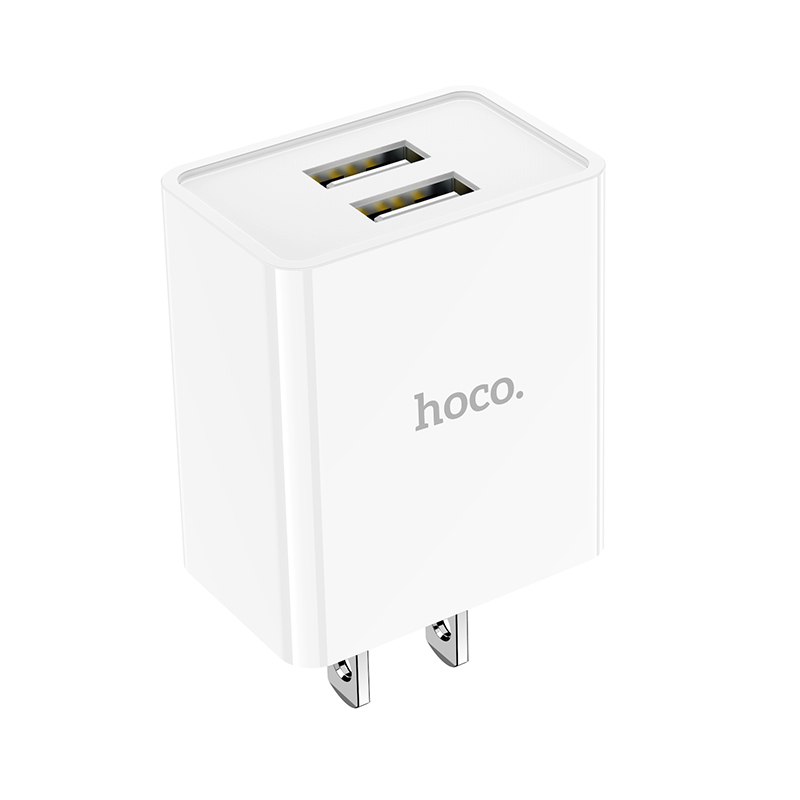 Bộ củ sạc chính hãng Hoco type c ios micro usb 73 - Cục 2 cổng kèm dây dùng cho các dòng điện thoại